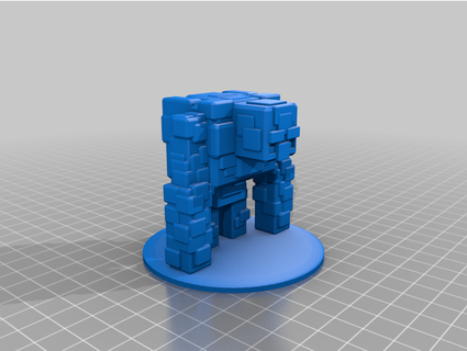 Minecraft pietra rossa golem miniatura hobbygamecraft 3d print model - Mito3D