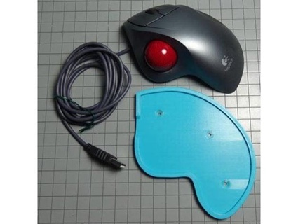logitech trackman wheel t-bb18 mouse holder tetralite 3d print model - Mito3D