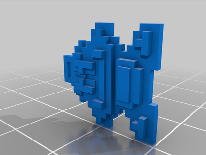 goomba pixel imprimir modelos 3d print model - Mito3D