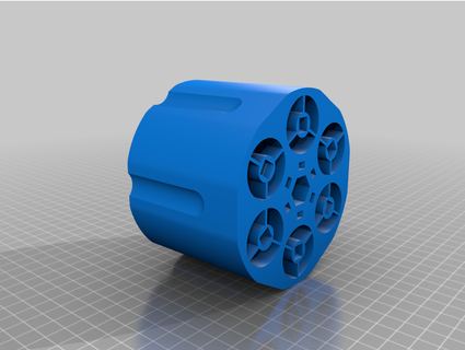 nerf boomdozer quick swap multi ammo cylinder shells amish rabbi 3d print model - Mito3D
