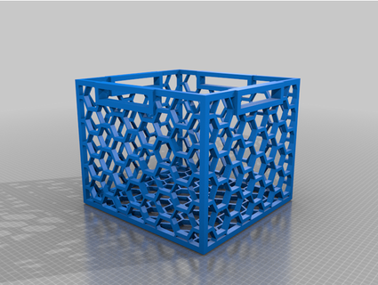 storage box honeycomb design pegs stemk12usa 3d print model - Mito3D
