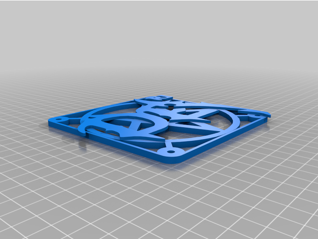 Kraftfarbe rot Teufel Logo 120mm Ventilator Gitter Paar freddycheeba2 3D print model - Mito3D