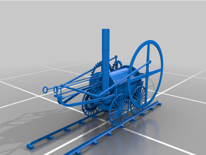 trevithick's coalbrookdale locomotive deersgamr 3d print model - Mito3D