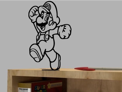 Mario siluet 3d print model - Mito3D