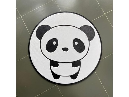 Panda Coaster vues ringardes 3d print model - Mito3D