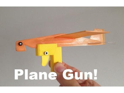 plane gun - 3 piece airplane handlaidtracks-3dprintedtrains 3d print model - Mito3D