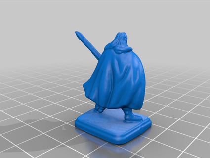 héroïque elfique guerrier re upload gnome roche 3d print model - Mito3D