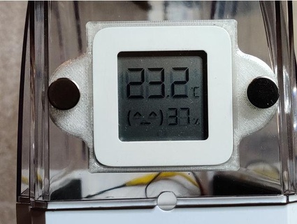 xiaomi mijia termometro 2 titolare supporto magneti wlayher 3d print model - Mito3D