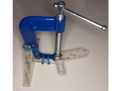 poor man's arbor press clamp stand thingauser 3d print model - Mito3D