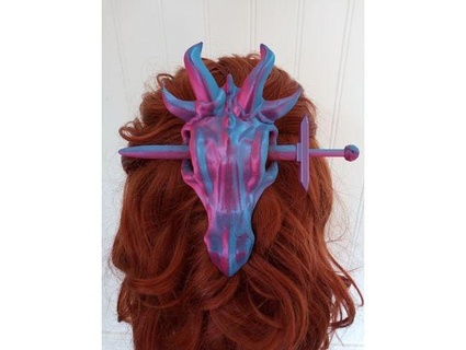 dragon skull hair pin angryanteater 3d print model - Mito3D