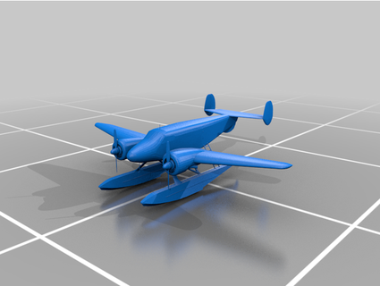 beechcraft 18 floatplane michellej2018 3d print model - Mito3D