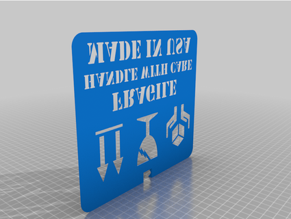 stencil - fragile handle care made usa dn design 3d print model - Mito3D