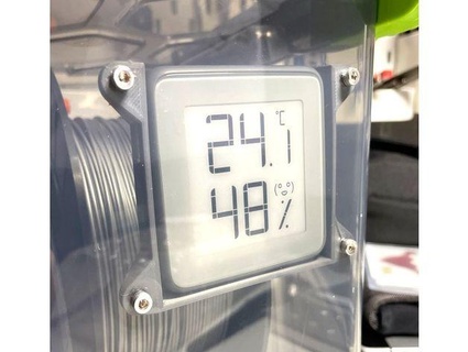 e-ink thermometer hygrometer mount filament box pep3design 3d print model - Mito3D
