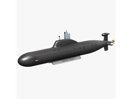 Akula clase nuclear submarino hombre aficionado 3d print model - Mito3D
