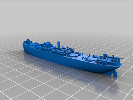 1 1250 ölçek efc 1057 yük gemisi güverte silahlar kargo cg111 3d print model - Mito3D