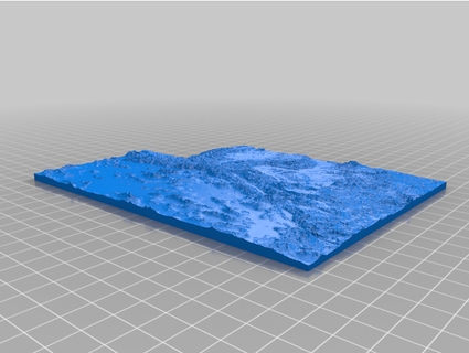 Utah topographie carte 3d print model - Mito3D