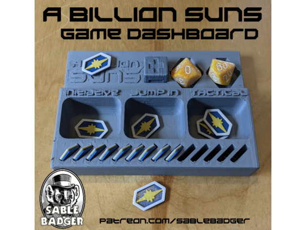 game dashboard - billion suns sablebadger  3D print model - Mito3D