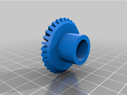 bevel gear 5mm shaft 10mm lock collar ahaffke 3d print model - Mito3D