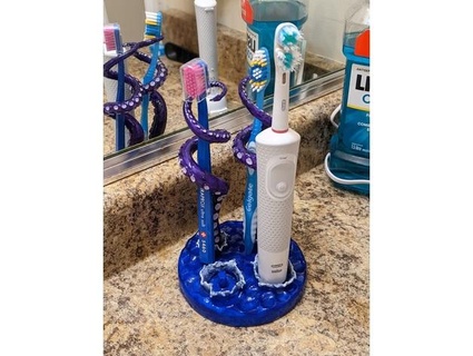 tentacles toothbrush holder electric regular danielmbg 3d print model - Mito3D