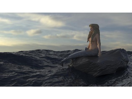 sitting mermaid kimmo83 3d print model - Mito3D