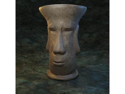 easter island statue candlestick alexstormnd 3d print model - Mito3D
