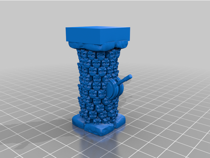 skull pillar vanteg 3d print model - Mito3D