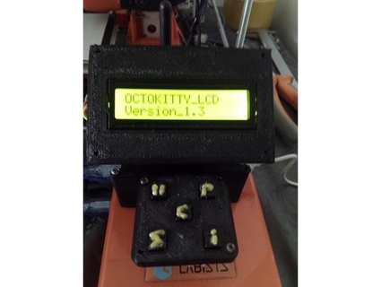 octokittylcd button control add-on dwalf 3d print model - Mito3D