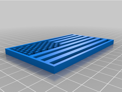 duel color american flag thingoftheverse 3d print model - Mito3D