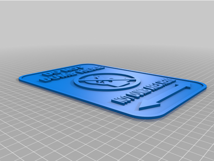 stupido posto sicurezza segnaletica stephancasas 3d print model - Mito3D