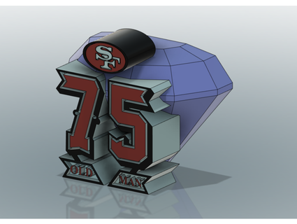 49er 75th aniversario regalo patines 3d print model - Mito3D