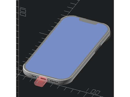 iphone 13 Pro Bosquejo mecánico tonto modelo openscad dpc 3d print model - Mito3D