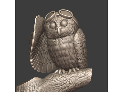 owl familiar clayrade 3d print model - Mito3D