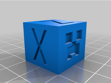 Minecraft xyz Kalibrierung Würfel ratnesh 3d print model - Mito3D
