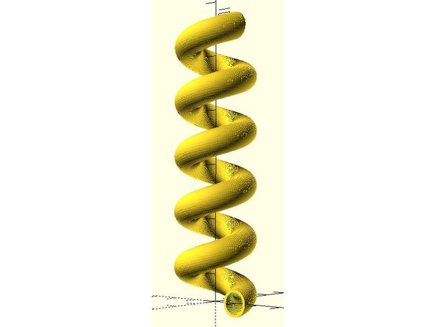 ressort spiral openscad cheik 3D print model - Mito3D