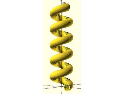 mola espiral openscad xeque 3d print model - Mito3D