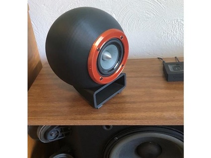 back horn speaker v40 w 85mm hole spacing joeyfic 3d print model - Mito3D