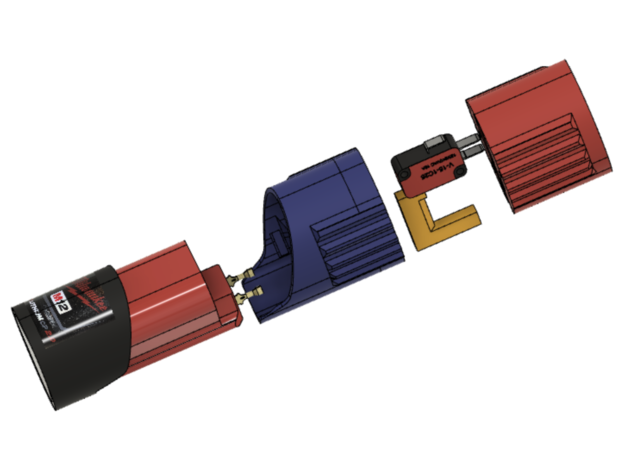 m12 batería universal adaptador bloque horas 3D print model - Mito3D