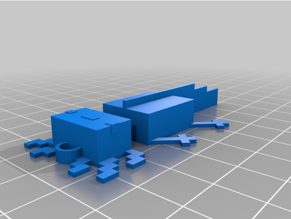 Minecraft axolotl supporti Jake farà 3d print model - Mito3D