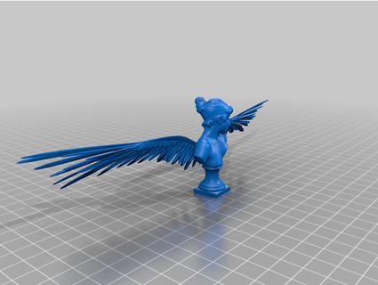 femelle buste ailes no1453 3d print model - Mito3D
