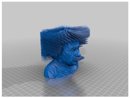 Albert Estein poilu my3dpe 3d print model - Mito3D