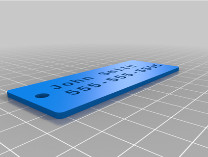 customizable nametag eugef 3d print model - Mito3D