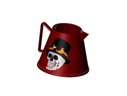 -steampunk skull jug shire 3d print model - Mito3D