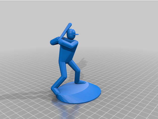 mocap baseball swing figure head cap dyinggasp 3D print model - Mito3D