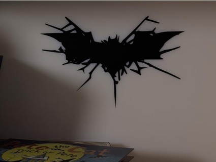 splattered bat decal silhouette windows 3d print model - Mito3D