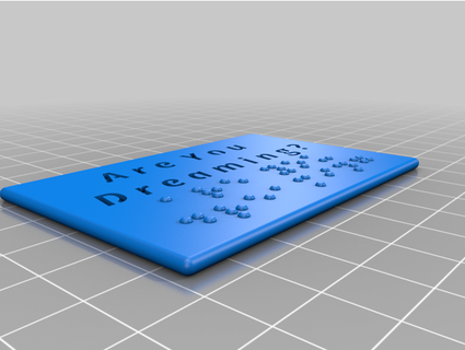 dreaming card greenliongraphics 3d print model - Mito3D
