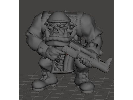 retro space orcs additional weapons dotplot 3d print model - Mito3D