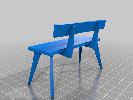 hall bench 1 12 scale ukesman 3d print model - Mito3D