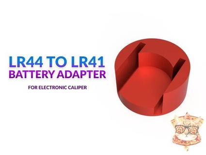 lr44 lr41 batterie adaptateur Pizza chat 3d print model - Mito3D
