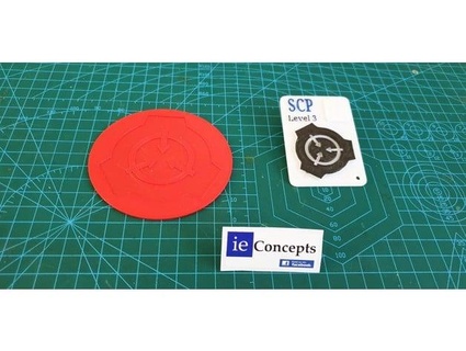 scp Fundación portavasos acceso tarjeta conceptos 3d print model - Mito3D