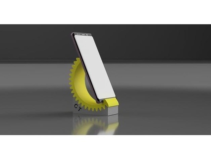 geared smartphone holder lorinczroby 3d print model - Mito3D